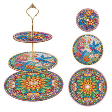 Load image into Gallery viewer, 3 Tier Acrylic Mandala Diamond Painting Cake Snack Stand for Afternoon Tea