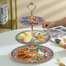 Load image into Gallery viewer, 3 Tier Acrylic Mandala Diamond Painting Cake Snack Stand for Afternoon Tea