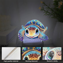 Load image into Gallery viewer, Animal Diamond Painting Night Light 5D DIY Diamond Painting Lamp (Turtle)
