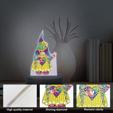 Load image into Gallery viewer, Diamond Painting Night Light 5D DIY Diamond Painting Lamp Home Decor (Gnome)
