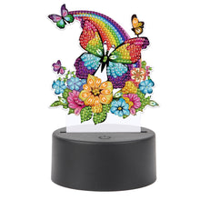 Load image into Gallery viewer, Animal Diamond Painting Night Light DIY Diamond Painting Lamp(Rainbow Butterfly)