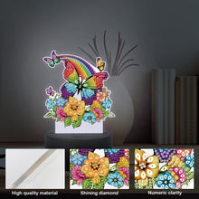 Load image into Gallery viewer, Animal Diamond Painting Night Light DIY Diamond Painting Lamp(Rainbow Butterfly)