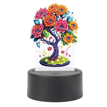Load image into Gallery viewer, Flower Diamond Painting Night Light 5D DIY Diamond Painting Lamp (Tree)