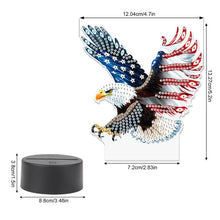 Load image into Gallery viewer, Animal Diamond Painting Night Light 5D DIY Diamond Painting Lamp (US Flag Eagle)