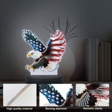 Load image into Gallery viewer, Animal Diamond Painting Night Light 5D DIY Diamond Painting Lamp (US Flag Eagle)