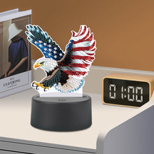 Load image into Gallery viewer, Animal Diamond Painting Night Light 5D DIY Diamond Painting Lamp (US Flag Eagle)