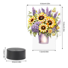 Load image into Gallery viewer, Flower Diamond Painting Night Light 5D DIY Diamond Painting Lamp (Bouquet)