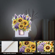 Load image into Gallery viewer, Flower Diamond Painting Night Light 5D DIY Diamond Painting Lamp (Bouquet)