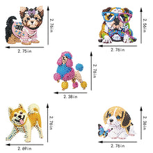 Load image into Gallery viewer, 5Pcs Acrylic Double Sided Dog Diamond Painting Keychain for Beginners Adults