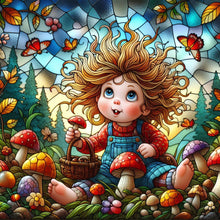 Load image into Gallery viewer, Diamond Painting - Full Square - Girl Picking Mushrooms (30*30CM)
