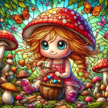 Load image into Gallery viewer, Diamond Painting - Full Square - Girl Picking Mushrooms (30*30CM)