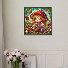 Load image into Gallery viewer, Diamond Painting - Full Square - Girl Picking Mushrooms (30*30CM)