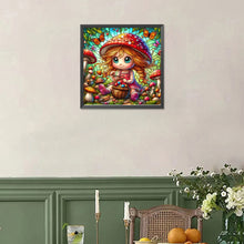 Load image into Gallery viewer, Diamond Painting - Full Square - Girl Picking Mushrooms (30*30CM)