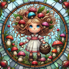 Load image into Gallery viewer, Diamond Painting - Full Square - Girl Picking Mushrooms (30*30CM)