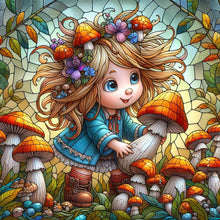 Load image into Gallery viewer, Diamond Painting - Full Square - Girl Picking Mushrooms (30*30CM)