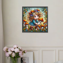 Load image into Gallery viewer, Diamond Painting - Full Square - Girl Picking Mushrooms (30*30CM)