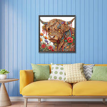 Load image into Gallery viewer, Diamond Painting - Partial Special Shaped - Poppy Highland Yak (30*30CM)