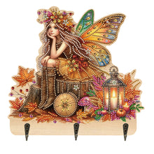 Load image into Gallery viewer, Wooden Cats Dogs 3 Hooks Diamond Painting Hook Rail Aniaml for Home Office Decor