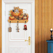 Load image into Gallery viewer, Wooden Cats Dogs 3 Hooks Diamond Painting Hook Rail Aniaml for Home Office Decor