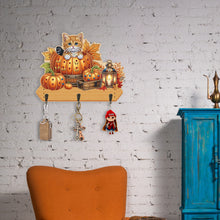 Load image into Gallery viewer, Wooden Cats Dogs 3 Hooks Diamond Painting Hook Rail Aniaml for Home Office Decor