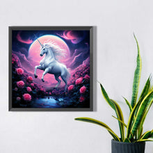 Load image into Gallery viewer, Diamond Painting - Full Square - Purple White Horse (40*40CM)