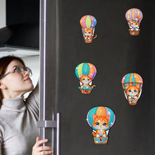 Load image into Gallery viewer, 6Pcs Acrylic Special Shape Cat Diamond Art Magnets Decals for Fridge Whiteboards