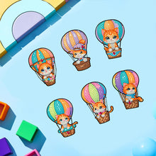 Load image into Gallery viewer, 6Pcs Acrylic Special Shape Cat Diamond Art Magnets Decals for Fridge Whiteboards