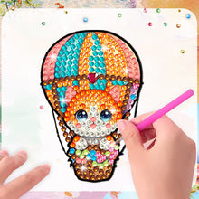 Load image into Gallery viewer, 6Pcs Acrylic Special Shape Cat Diamond Art Magnets Decals for Fridge Whiteboards