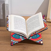 Load image into Gallery viewer, Wooden Mandala Book Display Stand Hands-Free Diamond Art Open Bookstand Portable