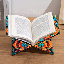 Load image into Gallery viewer, Wooden Mandala Book Display Stand Hands-Free Diamond Art Open Bookstand Portable