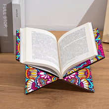 Load image into Gallery viewer, Wooden Mandala Book Display Stand Hands-Free Diamond Art Open Bookstand Portable