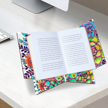 Load image into Gallery viewer, Wooden Mandala Book Display Stand Hands-Free Diamond Art Open Bookstand Portable