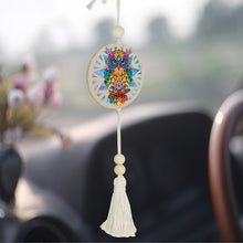 Load image into Gallery viewer, 2Pcs Wooden Double Sided Owl Diamond Art Hanging Tassel Pendant for Beginner