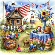 Load image into Gallery viewer, Diamond Painting - Full Round - Celebrate Independence Day (40*40CM)