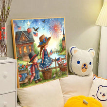 Load image into Gallery viewer, Diamond Painting - Full Round - Children's Fireworks Independence Day (40*40CM)