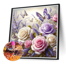 Load image into Gallery viewer, Diamond Painting - Full Round - Butterfly and Flowers (40*40CM)