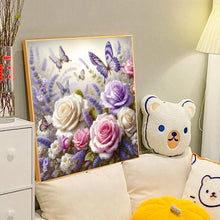 Load image into Gallery viewer, Diamond Painting - Full Round - Butterfly and Flowers (40*40CM)
