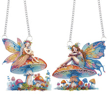 Load image into Gallery viewer, Mushroom Elf Special Shape Diamond Painting Hanging Pendants for Wall Window