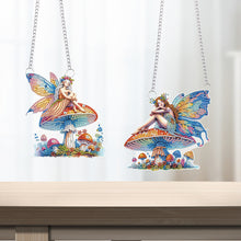 Load image into Gallery viewer, Mushroom Elf Special Shape Diamond Painting Hanging Pendants for Wall Window