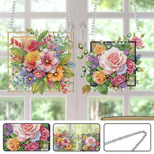Load image into Gallery viewer, Flower Special Shape Diamond Painting Hanging Pendants for Wall Window Decor