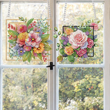 Load image into Gallery viewer, Flower Special Shape Diamond Painting Hanging Pendants for Wall Window Decor