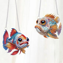 Load image into Gallery viewer, Funny Fish Special Shape Diamond Painting Hanging Pendants for Wall Window