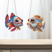 Load image into Gallery viewer, Funny Fish Special Shape Diamond Painting Hanging Pendants for Wall Window