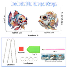 Load image into Gallery viewer, Funny Fish Special Shape Diamond Painting Hanging Pendants for Wall Window