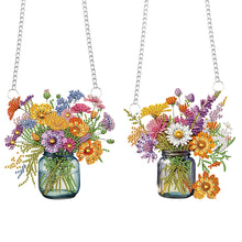 Load image into Gallery viewer, Bouquet Special Shape Diamond Painting Hanging Pendants for Wall Window Decor