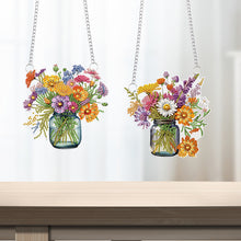Load image into Gallery viewer, Bouquet Special Shape Diamond Painting Hanging Pendants for Wall Window Decor