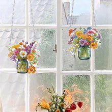 Load image into Gallery viewer, Bouquet Special Shape Diamond Painting Hanging Pendants for Wall Window Decor