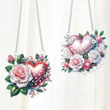Load image into Gallery viewer, Love Rose Special Shape Diamond Painting Hanging Pendants for Wall Window
