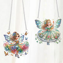 Load image into Gallery viewer, Flower Fairy Special Shape Diamond Painting Hanging Pendants for Wall Window