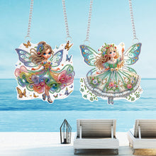 Load image into Gallery viewer, Flower Fairy Special Shape Diamond Painting Hanging Pendants for Wall Window